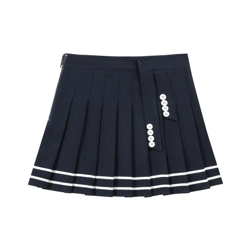 CHUU Casual Short Skirts Women's Navy Blue-0