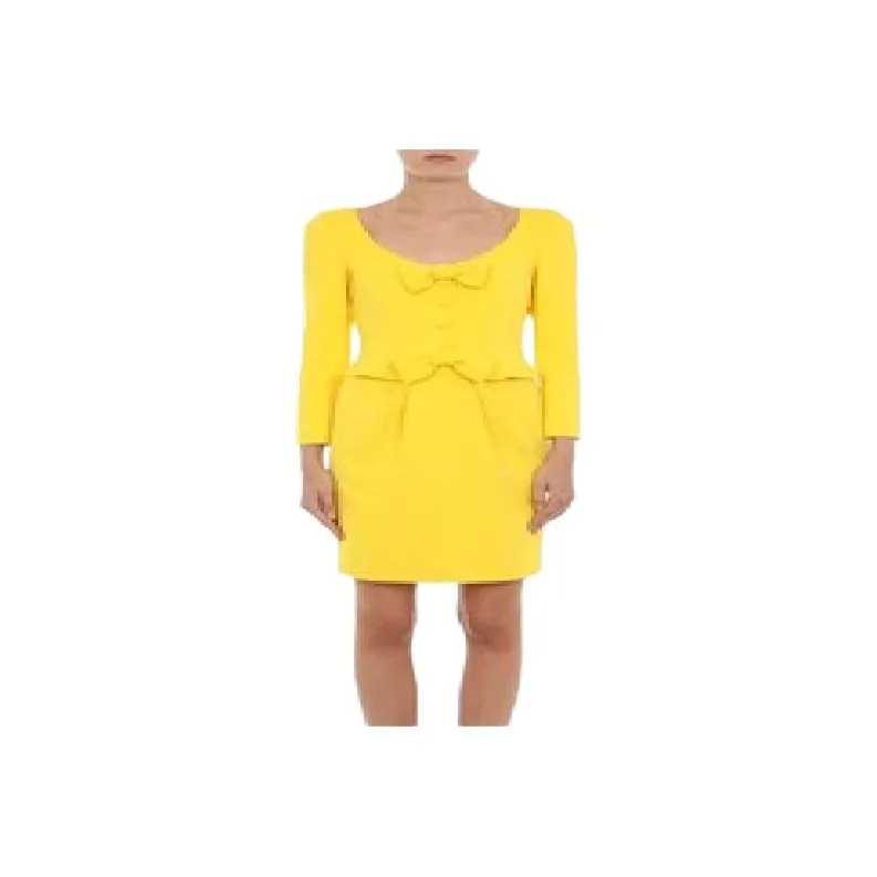 MOSCHINO Long-Sleeved Dresses Women's Yellow-0