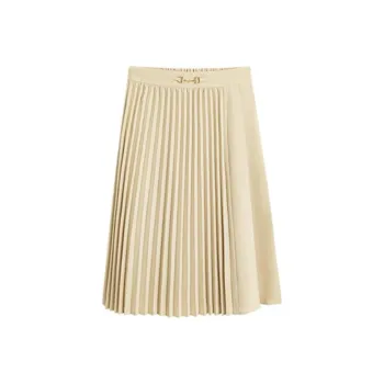 Famanxuan Casual Long Skirt Women's Milk Coffee