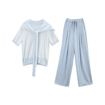 A Paradise For Awakening Casual Suit Women's Blue