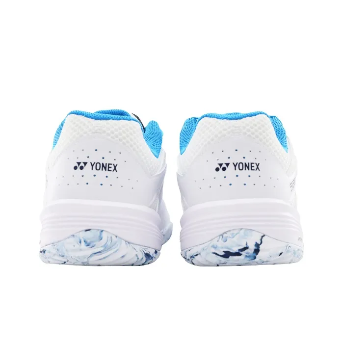 YONEX Cushioning, Slip Resistant, And Abrasion Resistant Low Top Badminton Shoes Unisex White Blue-5