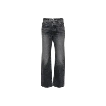 AMIRI Mid-rise Logo-patch Straight-leg Jeans