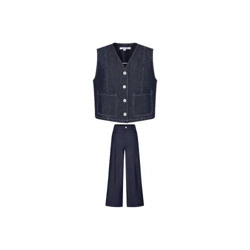 JZ. ANNAKRO Casual Suits Women's Dark Blue