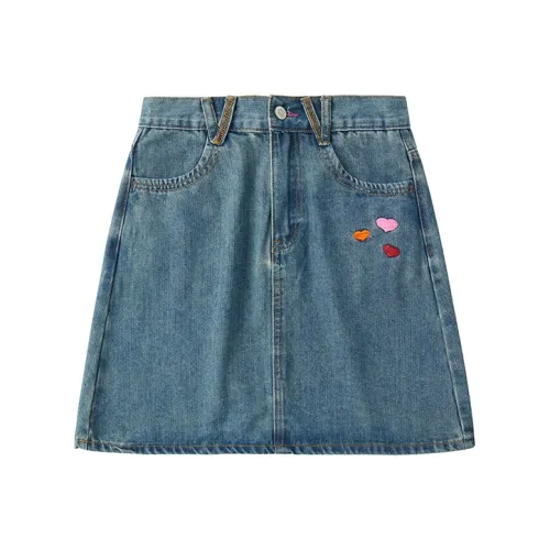 UNRETRO Denim Short Skirts Women's Denim Blue