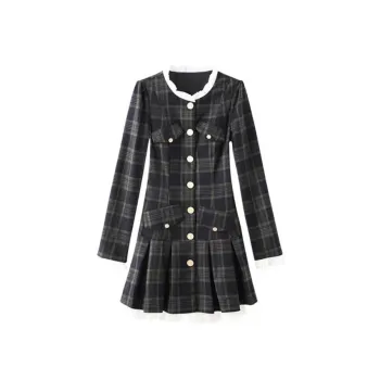 Lookinto Long Sleeved Dresses Women's Blue