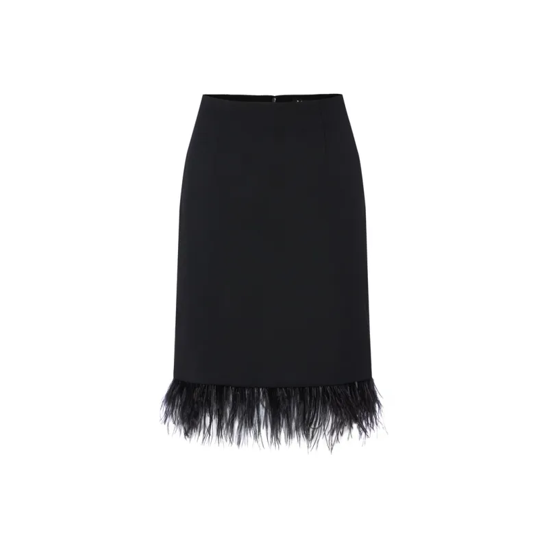 MO&CO Casual Long Skirts Women's Black-0