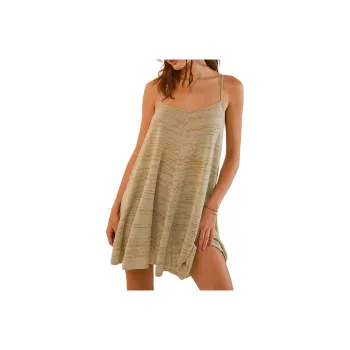 FREE PEOPLE Romera Sweater Tunic Slip Dresses Women's Sea Mist Combo