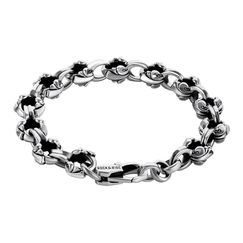 ROCK&RIDE 925 Sterling Silver Bracelets Men's-0