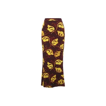 VERSACE JEANS COUTURE Casual Long Skirts Women's Burgundy