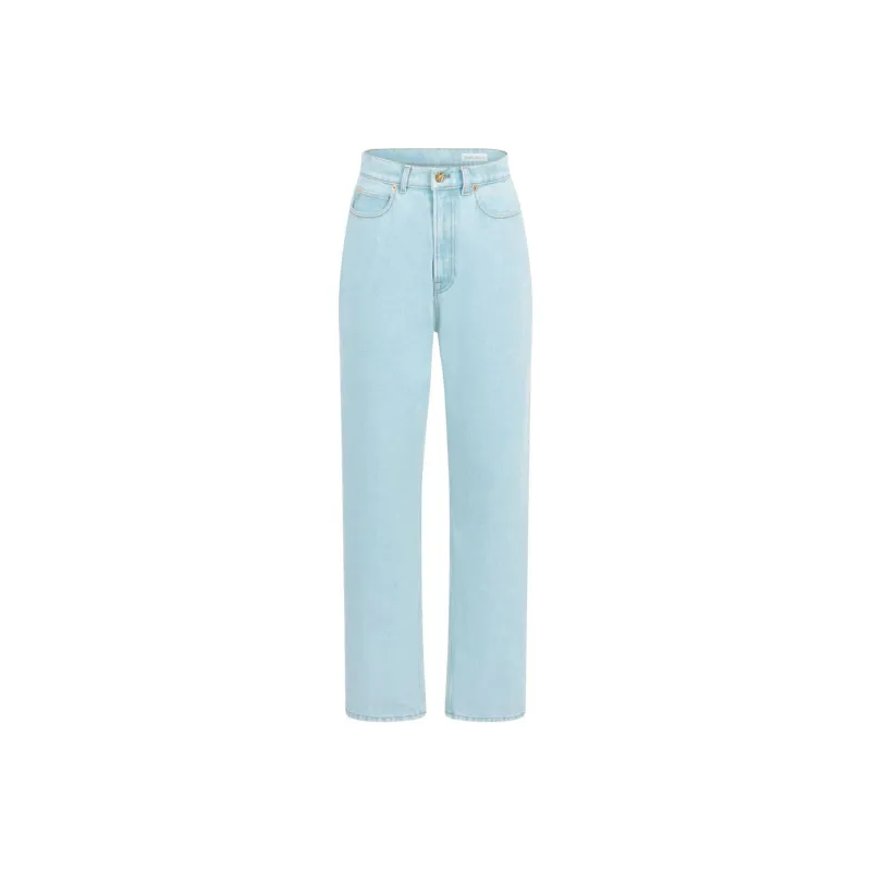 NINA RICCI Logo patch High rise Boyfriend Jeans-0
