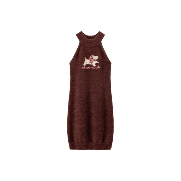 CHUU Sleeveless Dress Women's Red Brown-0