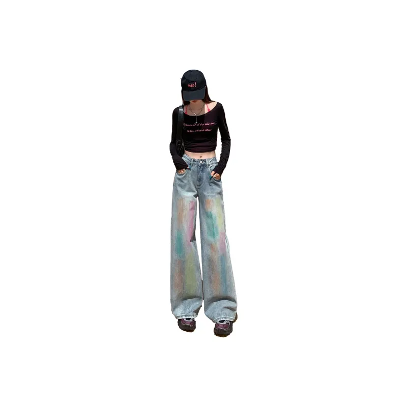 FHMY Jeans Women's Rainbow Blue-0