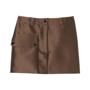 Sandro Casual Short Skirts Women's Brown Yellow