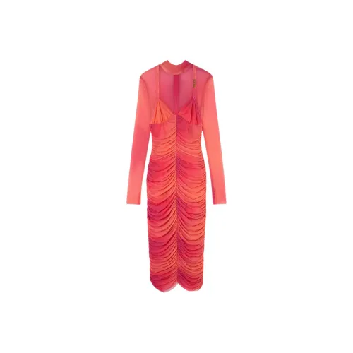 VERSACE JEANS COUTURE Logo plaque Ruched Dress