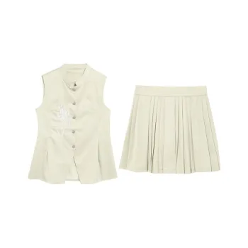 WOWI KCKS Skirt Set Women's Coffee Green
