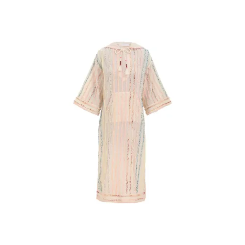 Zimmermann SS25 Long Sleeved Dress Women's Beige