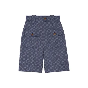 GUCCI Denim Shorts Women's Blue