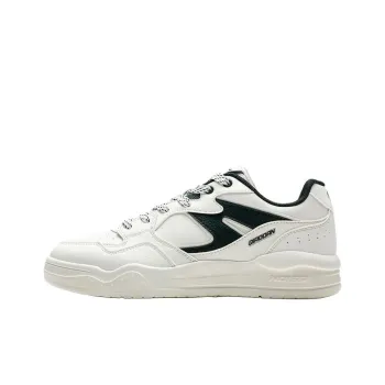 QIAODAN Anti Slip Wear Resistant Low Top Skateboard Shoes Men's White Green