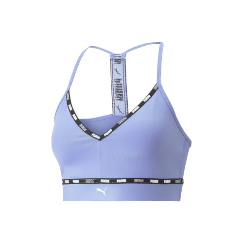 PUMA Low Impact Puma Strong Strappy Bra Sports Underwear Women's Purple