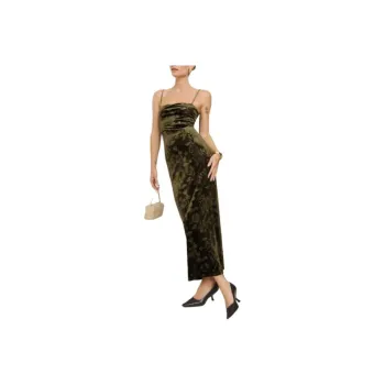 REFORMATION Elise Knit Dress Slip Dresses Women's Green