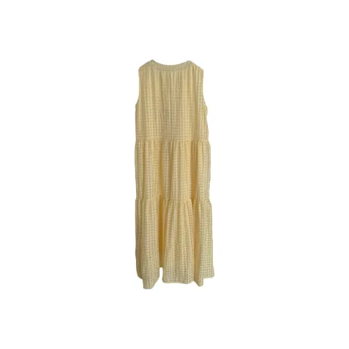 QYPRF Sleeveless Dress Women's Yellow