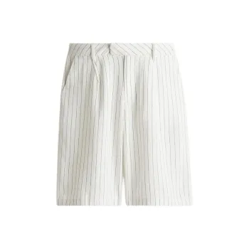 H&M Casual Shorts Women's White/Pinstripe