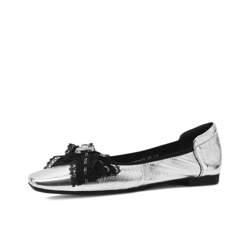 CAMEIDO Casual Single Shoes Women's Silver