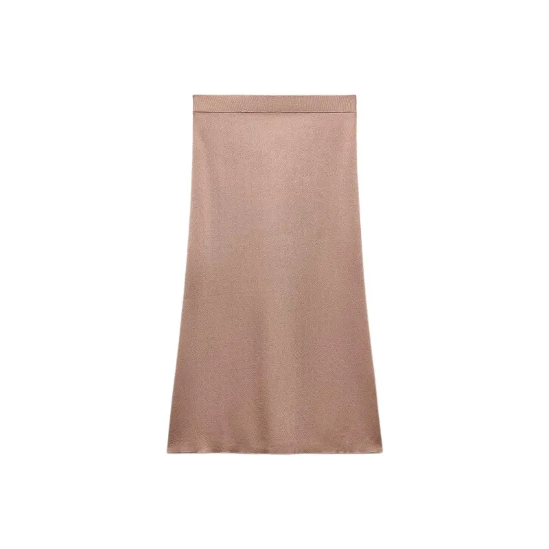 ZARA Casual Long Skirts Women's Light Pink-0