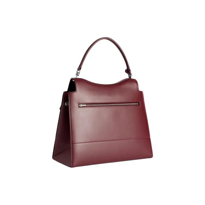 Balenciaga Calfskin One Shoulder Handbag Medium Size Women's Dark Burgundy-3