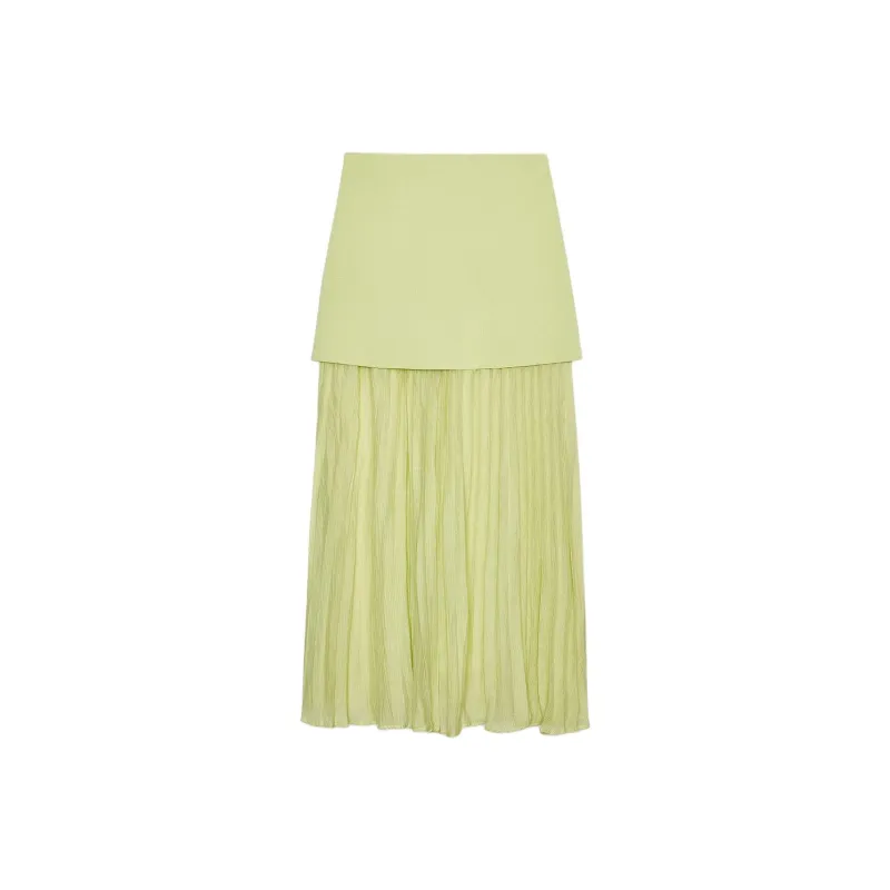 ZARA Casual Long Skirt Women's Apple Green-1