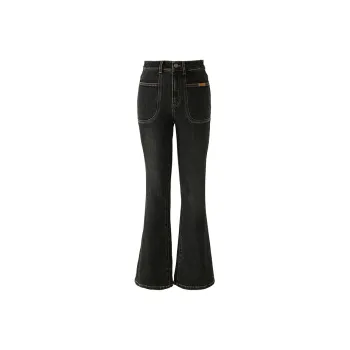 YALIDA Jeans Women's Dark Gray Blue