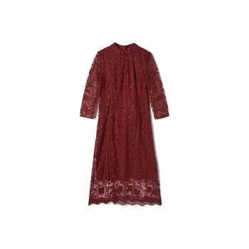 Mapping Long Sleeved Dress Women's Red