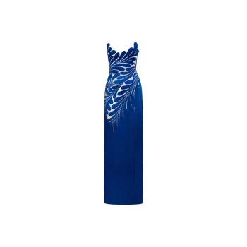 OSCAR DE LA RENTA SS24 Sleeveless Dress Women's Iron Blue