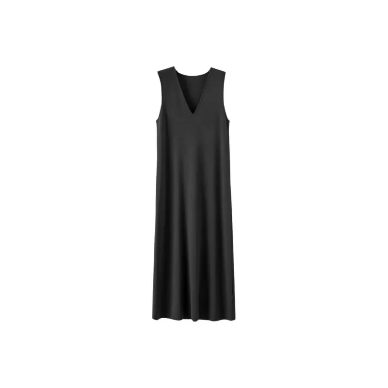 Late White Sleeveless Dress Women's Dark Gray-0