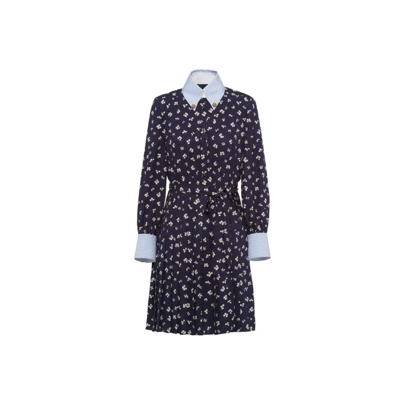 PRADA Floral-print Silk Minidress-0