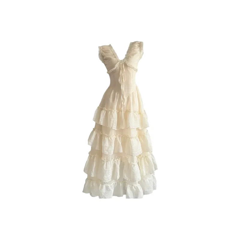 AURORA MUSE Slip Dress Women's Apricot-0