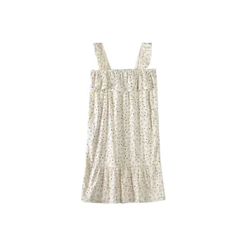 Lan Miao Sleeveless Dress Women's Dark Gray With Accent