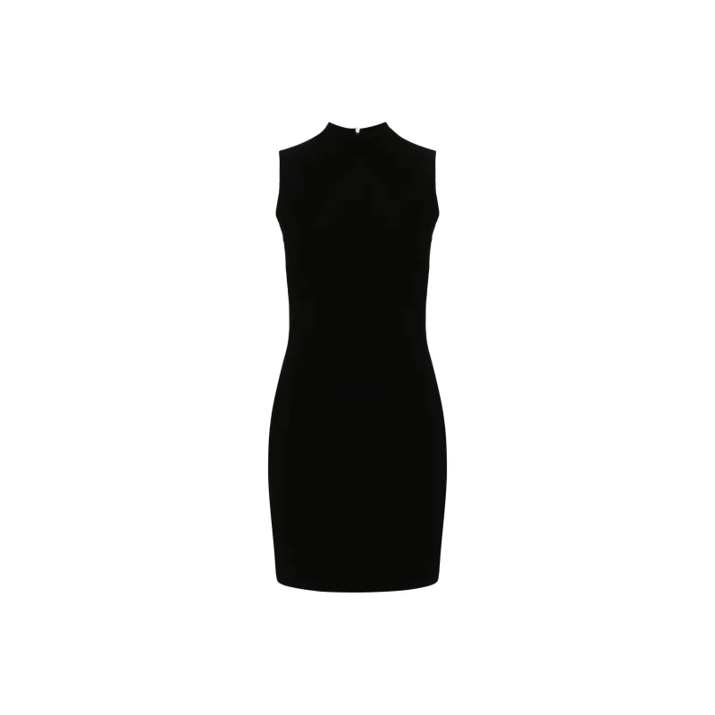 MICHAEL KORS Stretch Viscose Mock Neck Dress-0
