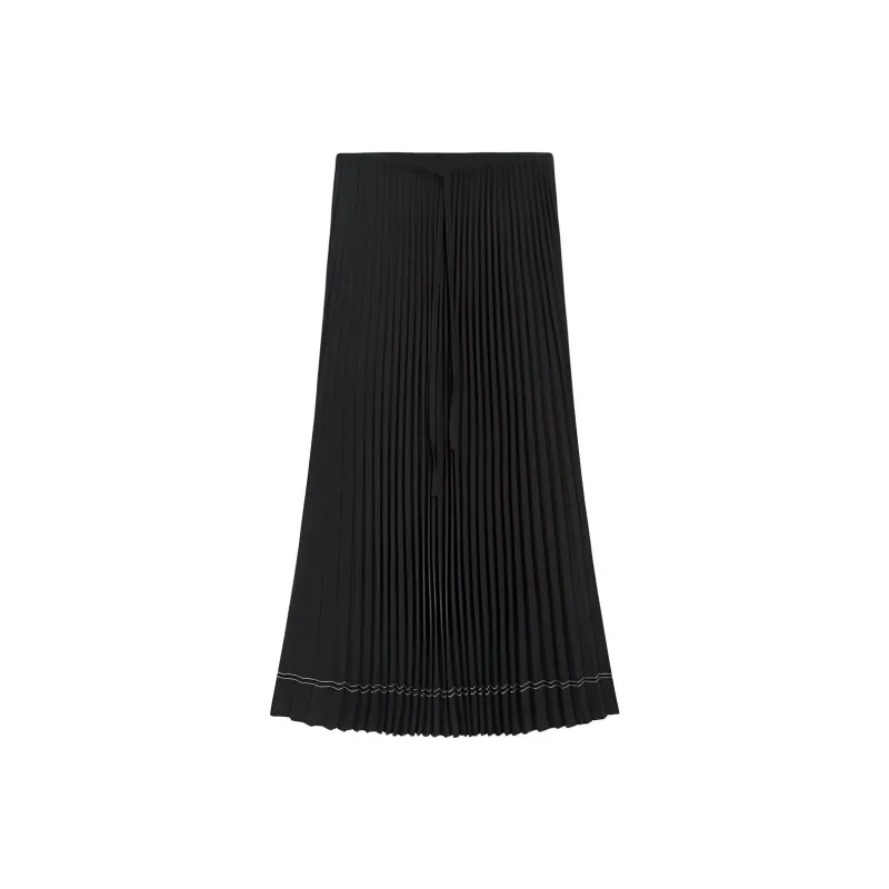 Massimo Dutti Casual Long Skirts Women's Black-0