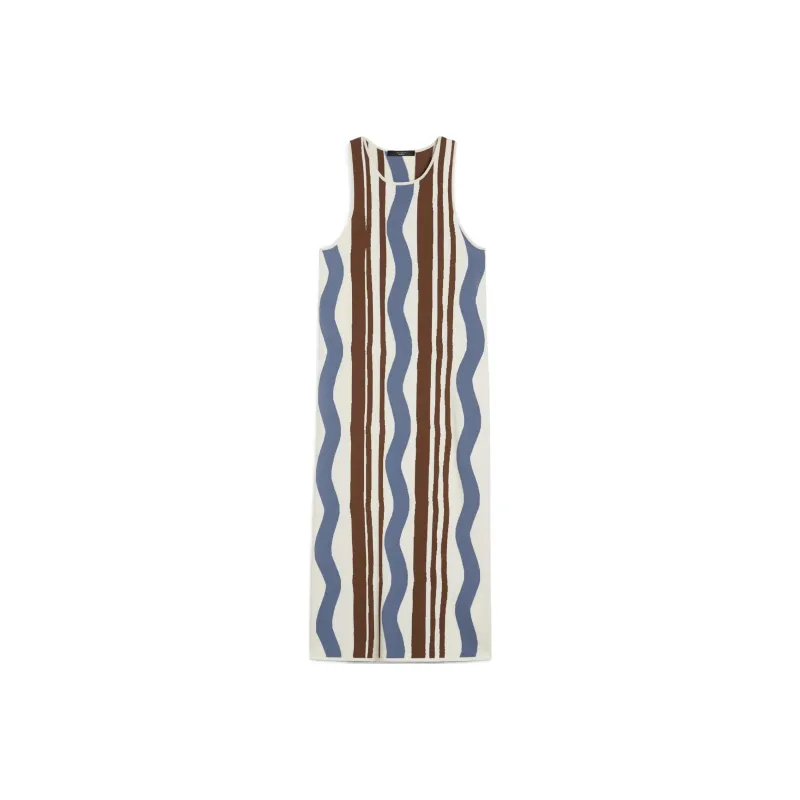 WEEKEND MaxMara Wave pattern Midi Dress-0