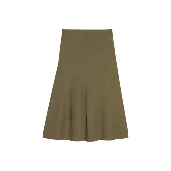 THEORY Casual Long Skirts Women's Camel Beige