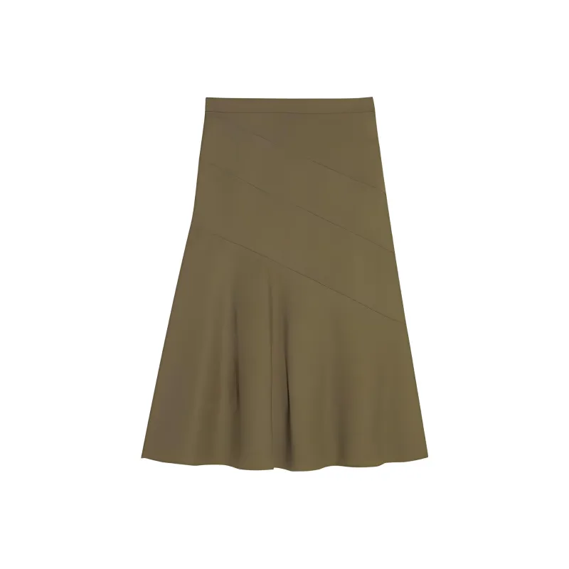 THEORY Casual Long Skirts Women's Camel Beige-0