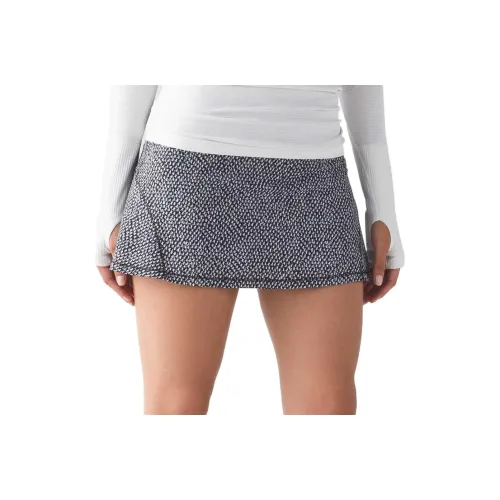 Lululemon Circuit Breaker Casual Short Skirts Women's White Black