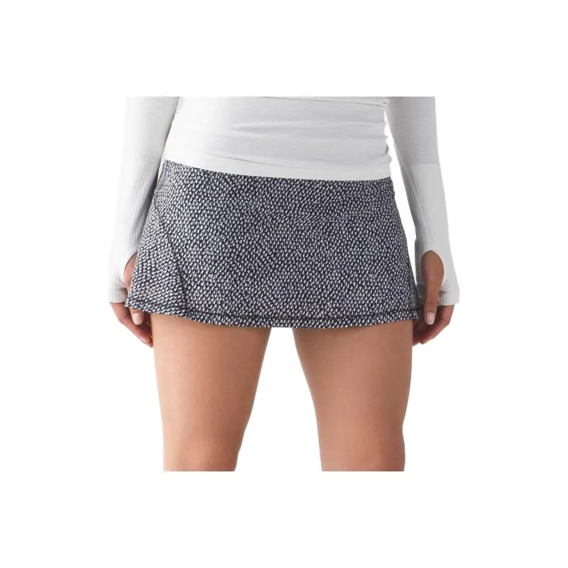 Lululemon Circuit Breaker Casual Short Skirts Women's White Black-0