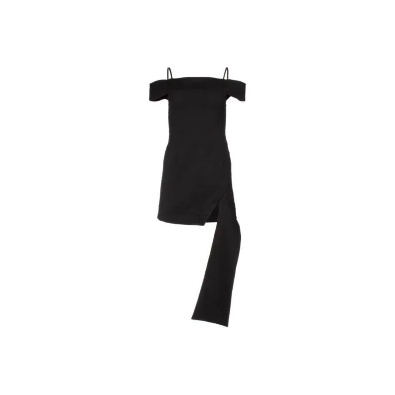 YUZEFI Strap Detailed Mini Dress-0