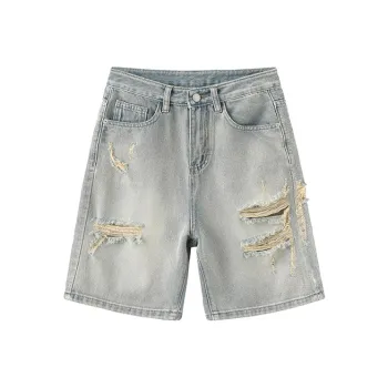 Cubic Denim Shorts Women's Blue