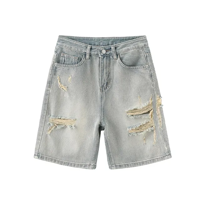 Cubic Denim Shorts Women's Blue-0
