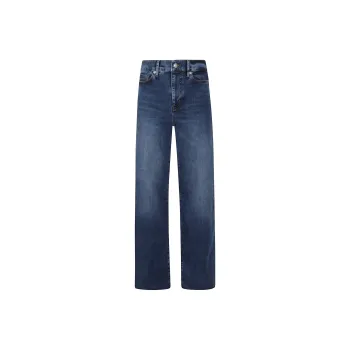 FRAME High Rise Wide Leg Jeans