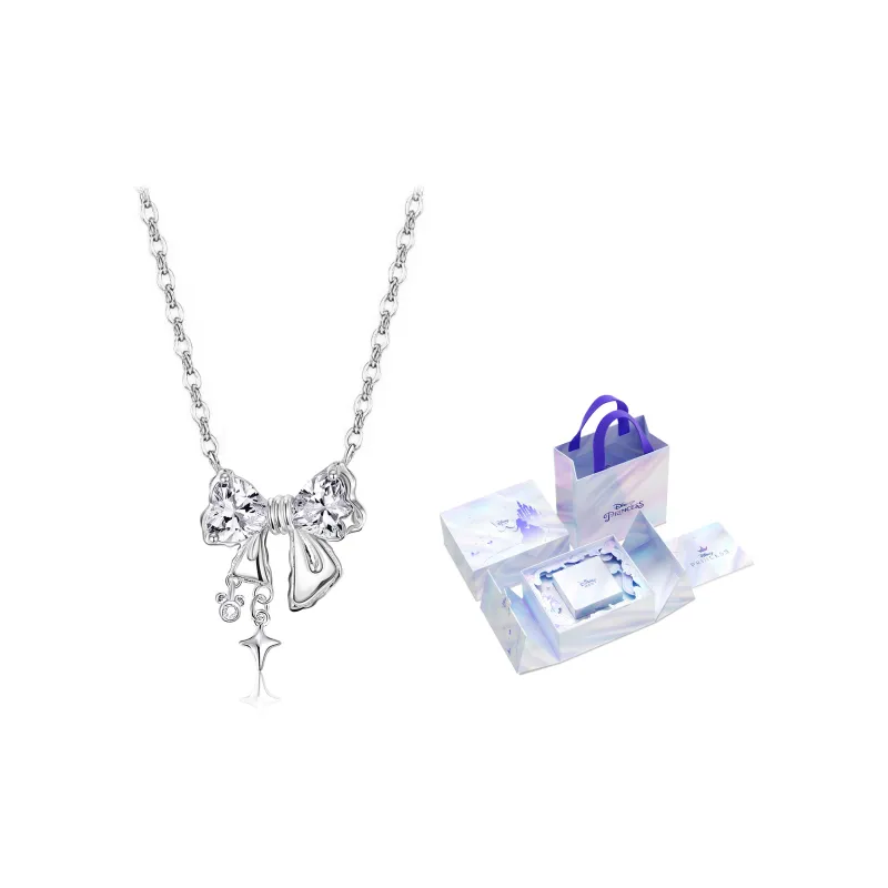 Disney Princess 925 Sterling Silver Fringe Necklace Women's-20