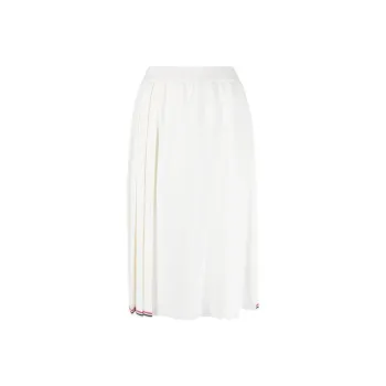 THOM BROWNE RWB stripe Pleated Wrap Skirt